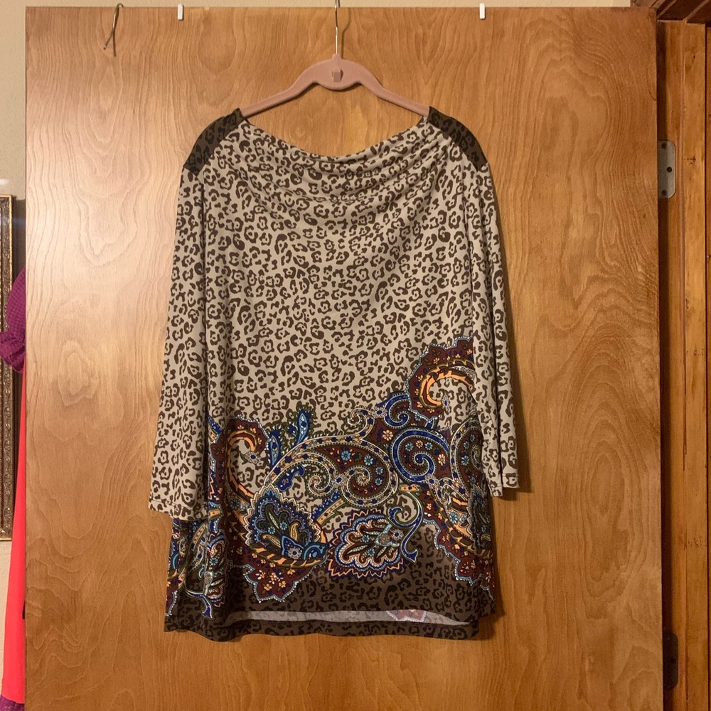 Susan Graver liquid knit blouse